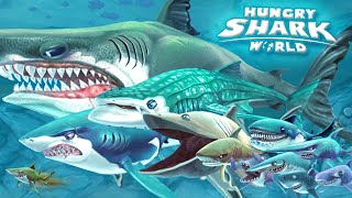 ALL SHARKS  TIPS amp STRATEGIES  Hungry Shark World  GamePlay  HD [upl. by Ewall]