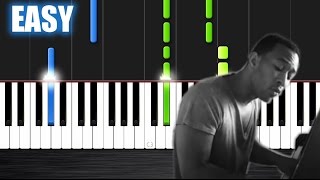 John Legend  All of Me  EASY Piano Tutorial by PlutaX [upl. by Bronny]