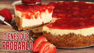 😋 Mira que FACIL es Hacer CHEESECAKE DE FRESA ► TIENES que PROBARLO este Verano [upl. by Yaral]