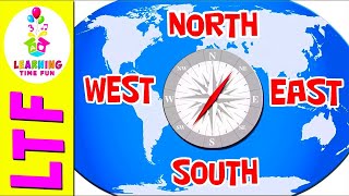 NORTH SOUTH EAST WEST  Cardinal Directions for Kids  Learn Directions for Children the Easy Way [upl. by Teodor]