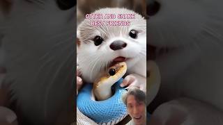 OTTER AND SNAKE BEST FRIEND petsfamily pets petsfamilyvlog petsfamilyvlog [upl. by Tezzil]