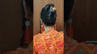 Very Easy Clutcher Juda Hairstyle ❤️judatutorial shortvideo bunhairstyle hairtutorial judabun [upl. by Dorcus]