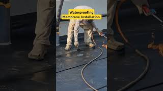 Waterproofing Membrane Installation work [upl. by Ecnadnac]