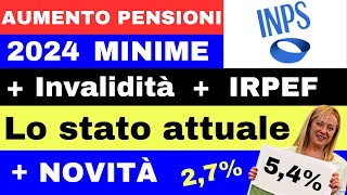 🔴AUMENTO PENSIONI 2024 💶  Riforma IRPEF  Tagli Pensioni 👉 LO STATO ATTUALE [upl. by Akinad]