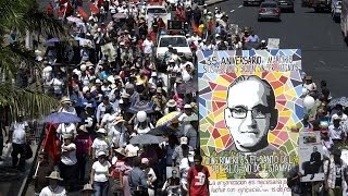 Salvadorans march in memory of slain martyr Romero [upl. by Servais]