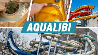 Belgiums LARGEST Water Park Aqualibi  All Water Slides 2024 [upl. by Akeinahs]