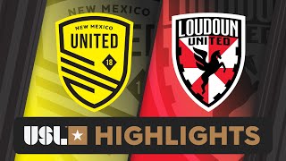 9222024  New Mexico United vs Loudoun United FC  Game Highlights [upl. by Assetan267]