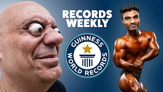 Eyeball Popping and Worlds Shortest Bodybuilder  Records Weekly  Guinness World Records [upl. by Santiago]