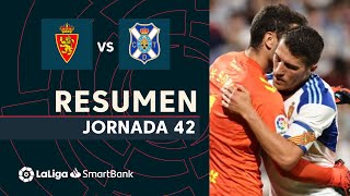 Resumen de Real Zaragoza vs CD Tenerife 11 [upl. by Dnumsed796]