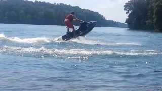 89 Kawasaki 650 TS modded having fun at the lake [upl. by Mohr434]