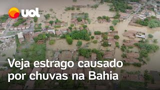 Chuvas provocam alagamentos em cidades da Bahia veja vídeos [upl. by Kwasi59]