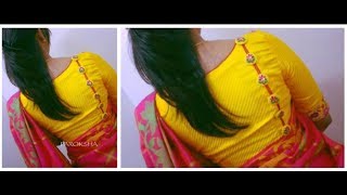 Designer Blouse With Boat Neck Cutting And Stitching DIY [upl. by Achorn382]