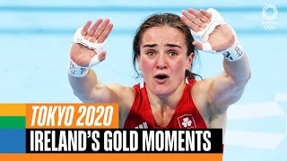 🇮🇪 🥇 Irelands gold medal moments at Tokyo2020  Anthems [upl. by Ennayehc]