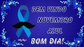 Bem Vindo Novembro Azul Bom Dia Linda homenagemnovembro bomdia novembroazul [upl. by Oidivo]