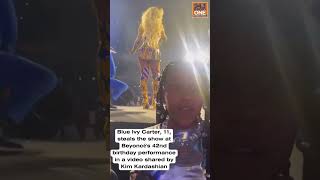 Blue Ivy shines on stage at BEYONCEs 42nd Birthday with Kim K sharing the video [upl. by Nob]