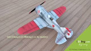 POLIKARPOV I16 VIDEOGUIA8 VOLAMOS  D3LINGCOM AVION IMPRESO 3D [upl. by Ripp260]