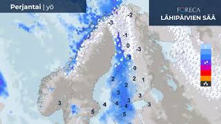 Lumisateita pohjoiseen – sääennuste 8–1152024 [upl. by Sidman]