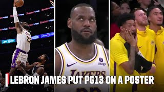 LEBRON JAMES DUNKED ON PG13 😱🚨 [upl. by Kcered]