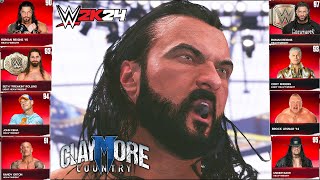 WWE 2K24 LIVE Stream  WWE 2K24 Drew McIntyre Vs Roman Reigns Cody Rhodes amp Everyone [upl. by Lilahk701]