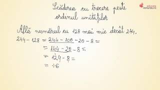 Scaderea cu trecere peste ordinul unitatilor  Matematica clasa a IIa [upl. by Inele]