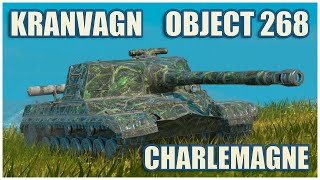 Object 268 Kranvagn amp Charlemagne • WoT Blitz Gameplay [upl. by Nabla]