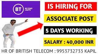 Jobs in British Telecom Kolkata  What Is the salary in bT   Urgent jobs in British Telecom [upl. by Obla]