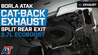 20152016 F150 Borla ATAK CatBack Exhaust 27L EcoBoost Sound Clip amp Install [upl. by Bhatt732]