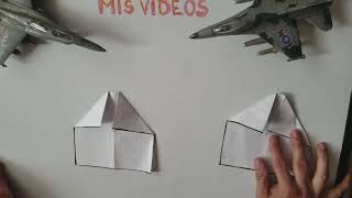 Easy paper airplane Avion en papier facile Einfacher Papierflieger [upl. by Mauralia]