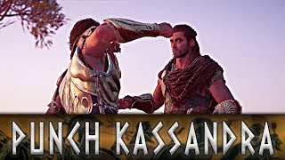 Assassins Creed Odyssey  Kassandra talks to Alexiosand Punches Him in the Face [upl. by Chabot]