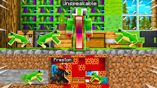 I Built a Secret TINY House Under Unspeakable  Minecraft [upl. by Essile]