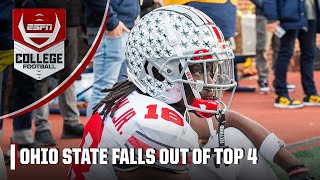 🚨 CFP RANKINGS REVEALED 🚨 OHIO STATE FALLS ALL THE WAY TO 6 😱  ESPN College Football [upl. by Anehta]