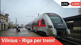 Van VILNIUS 🇱🇹 naar RIGA 🇱🇻 met de TREIN  De NIEUWSTE EUROPESE treinverbinding BartVlog [upl. by Neelahtak506]