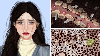 ASMR Dirty Hair Lice amp Flea Removal  Deep Cleaning Animation [upl. by Nniuq68]