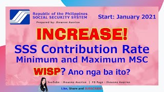 SSS Contribution Rate Increase 2021 and WISP Tagalog [upl. by Gnal]