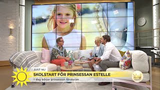 Prinsessan Estelle början i skolan – se hennes första promenad in till klassen Nyhetsmorgon TV4 [upl. by Haleeuqa]