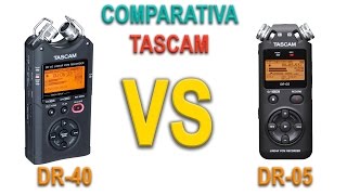 Comparativa Tascam DR05 VS DR40 [upl. by Nitsir189]