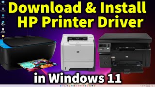 How to Download amp Install any HP Printer Driver in Windows 11 [upl. by Hanas]