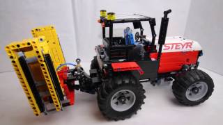 Lego Technic MOC Steyr Tractor  Pöttinger Mower [upl. by Fulmer]