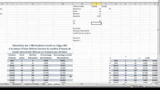 Mesures statistiques pour une variable quantitative continue sous Excel 2010 ou Excel 2007 [upl. by Yemaj]