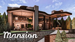 Bloxburg Mansion Modern Minimalist No LargePlot House Build [upl. by Anier]