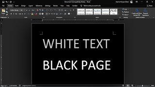 How to Turn Microsoft Word Black Background White Text 😲 [upl. by Olsewski]