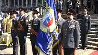 Army Inspection in Koltsova 22 May 1999 Russian Anthem  New Flag Presentation [upl. by Araid894]