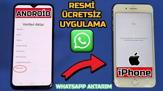 Androidden iPhonea Whatsapp Mesajları ve Medyaları Nasıl Aktarılır  Resmi Yöntem  ÜCRETSİZ [upl. by Kalasky]