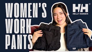 Womens Work Pants Review  Helly Hansen Womens Workwear Luna vs Manchester Pants [upl. by Frolick626]