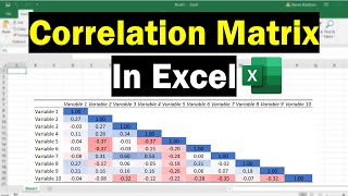 How To Create A Correlation Matrix In Excel With Colors [upl. by Anirehs]