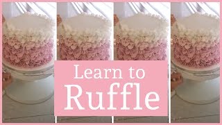 Ruffle Cake Decoration stepbystep [upl. by Annoyik]