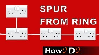 Spur from ring circuit How to make a spur socket outlet from RFC [upl. by Gustaf]