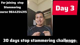 Day 3 of 30 days stop stammering challengestammeringstutteringhaklanaataknastammer [upl. by Anelegna]