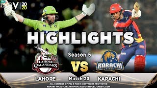 Lahore Qalandars vs Karachi Kings  Full Match Highlights  Match 23  8 March  HBL PSL 2020  MA2 [upl. by Rheingold14]