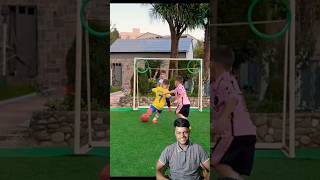 Mini Ronaldo Vs Messi  Kids Skill Challenging messi ronaldo football kids mini shorts [upl. by Yor17]